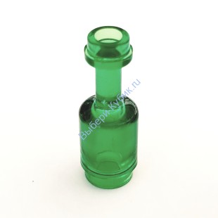 Деталь Аналог Совместимый С Лего Бутылка прозрачная зеленая