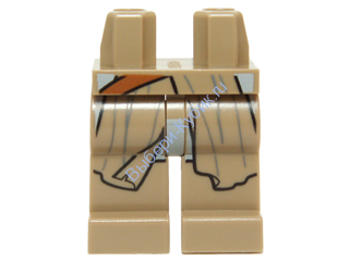 Деталь Лего Ноги С Рисунком Цвет Темно-Песочный