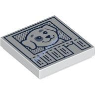 Деталь Лего Плитка 2 х 2 С Рисунком Цвет Белый