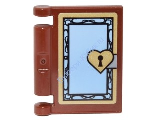 Деталь Лего Книга Передняя Обложка С Рисунком Цвет Коричневый