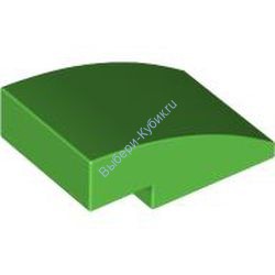Деталь Лего Скос Закругленный 3 х 2 Без Штырьков Цвет Ярко-Зеленый