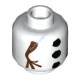 Деталь Лего Голова с Рисунком Туловища Снеговика Цвет Белый