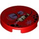 Деталь Лего Плитка Круглая 2 х 2 с Мордочкой Гоблина Цвет Красный