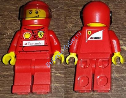 Минифигурка Лего - Пилот Ferrari