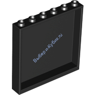 Деталь Лего Панель 1 х 6 х 5 Цвет Черный