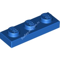 Деталь Лего Пластина 1 х 3 Цвет Синий