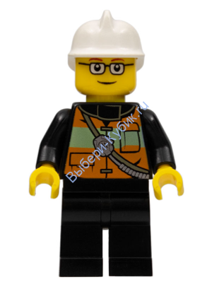 Минифигурка Лего Сити - Пожарный