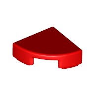Деталь Лего Плитка Круглая 1 х 1 Четверть Цвет Красный