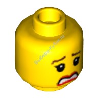 Деталь Лего Голова Минифигурки Двусторонняя Женская Цвет Желтый