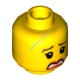 Деталь Лего Голова Минифигурки Двусторонняя Женская Цвет Желтый