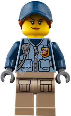 минифигурка лего Сити - Mountain Police - Officer Female