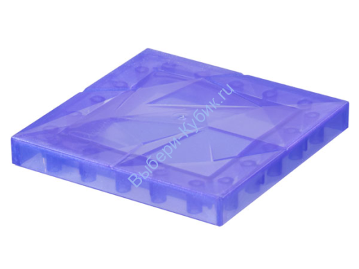 Деталь Лего Плитка Модифицированная 6 x 6 x 2/3 Без Штырьков Цвет Прозрачно-Фиолетовый Сатин