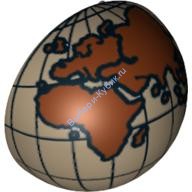 Деталь Лего Половинка Глобуса Цвет Темно-Песочный