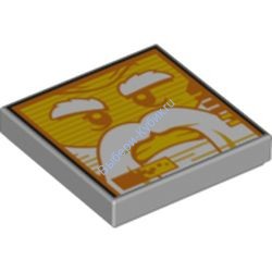 Деталь Лего Плитка 2 х 2 С Рисунком Цвет Светло-Серый