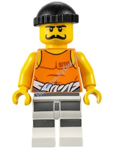 Минифигурка Лего Сити - Police - Jail Prisoner 92116 Undershirt