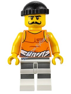 Минифигурка Лего Сити - Police - Jail Prisoner 92116 Undershirt