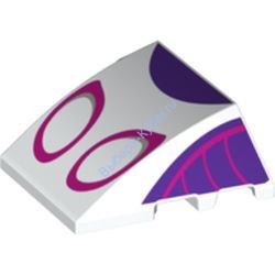 Деталь Лего Клин 4 х 3 Тройной Без Штырьков С Рисунком Цвет Белый