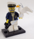 Минифигурка Лего Сити -   Sea Captain, Series 10 (Complete Set with Stand and Accessories)  col10-10  