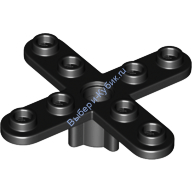 Деталь Лего Пропеллер 4 Лопасти 5 Диаметр С Закругленными Концами И Закрытой Ступицей Цвет Черный