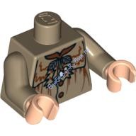 Деталь Лего Торс С Рисунком Цвет Темно-Песочный