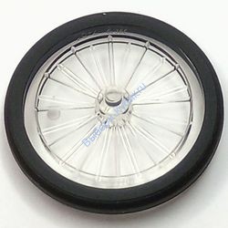 Деталь Лего Диск Велосипеда С Фиксированной Черной U Из Твердой Резины Цвет Прозрачный