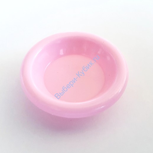 Деталь Аналог Совместимый С Лего Тарелка розовая