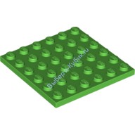 Деталь Лего Пластина 6 х 6 Цвет Ярко-Зеленый