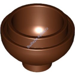 Деталь Лего Кубик Круглый 2 х 2 Низ Купола Цвет Коричневый