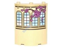 Деталь Лего Четверть Цилиндра 4 х 4 х 6 С 1 х 2 С Вырезом С Рисунком Цвет Песочный