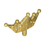 Деталь Лего Корона Тиара 5 Точек Цвет Перламутрово-Золотой