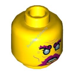 Деталь Лего Голова Минифигурки Двухсторонняя Цвет Желтый