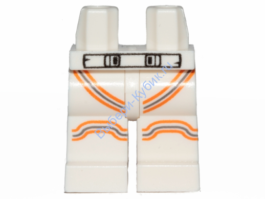 Деталь Лего Бедра И Ноги С Рисунком Цвет Белый