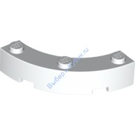 Деталь Лего Кубик Круглый Угол 4 х 4 С Тремя Шляпками Цвет Белый