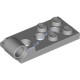 Деталь Лего Петля Пластина 2 х 4 С Пин Отверстием И 3 Отверстиями - Низ Цвет Светло-Серый