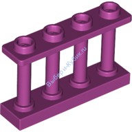 Деталь Лего Забор 1 х 4 х 2 С Четырьмя Штырьками Цвет Маджента