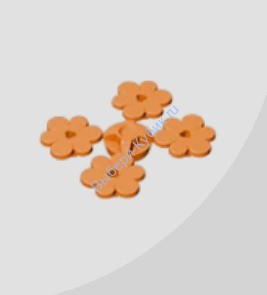 Деталь Аналог Совместимый С Лего Цветок Маленький 4 Шт Цвет Оранжевый