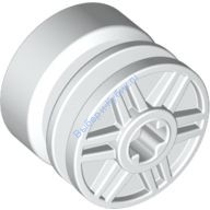 Деталь Лего Диск 18 Мм D х 14 Мм С Осевым Отверстием Поддельными Болтами И Мелкими Спицами Цвет Белый