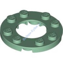 Деталь Лего Пластина Круглая 4 х 4 С 2 х 2 Отверстием Цвет Песочно-Зеленый
