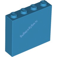 Деталь Лего Кубик 1 x 4 x 3 Цвет Темно-Лазурный