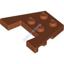 Деталь Лего Пластина Клин 3 х 4 С Зазубринами Цвет Темно-Оранжевый