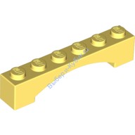 Деталь Лего Арка 1 х 6 Приподнятая Цвет Ярко-Светло-Желтый