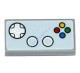 Деталь Лего Плитка 1 х 2 с Геймпадом Цвет Светло-Серый