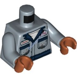 Деталь Лего Торс С Рисунком Цвет Песочно-Голубой