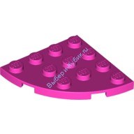Деталь Лего Пластина Круглая Угол 4 х 4 Цвет Темно-Розовый