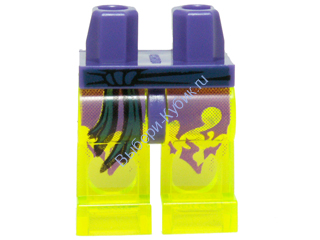 Деталь Лего Ноги С Рисунком Цвет Темно-Фиолетовый