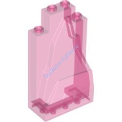 Деталь Лего Камень / Кристалл Панель 2 х 4 х 6 Цвет Прозрачно-Розовый