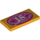 Деталь Лего Плитка 2 х 4 с Номером 15 Цвет Ярко-Светло-Оранжевый