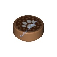 Деталь Лего Плитка Круглая 1 х 1 С Рисунком Цвет Карамельный