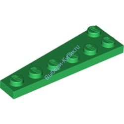 Деталь Лего Пластина Клин 6 х 2 Правая Цвет Зеленый