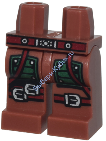 Деталь Лего Ноги С Рисунком Цвет Коричневый